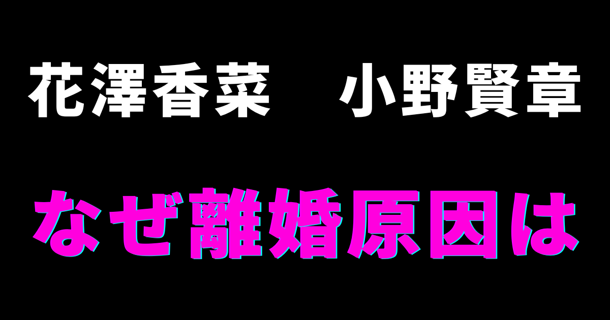 花澤香菜と小野賢章の離婚原因とは？なぜ別れを選んだのか徹底解説