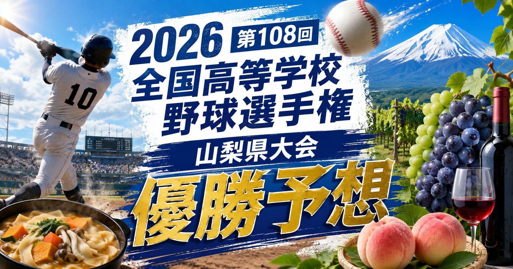2026第108回全国高等学校野球選手権山梨県大会優勝予想