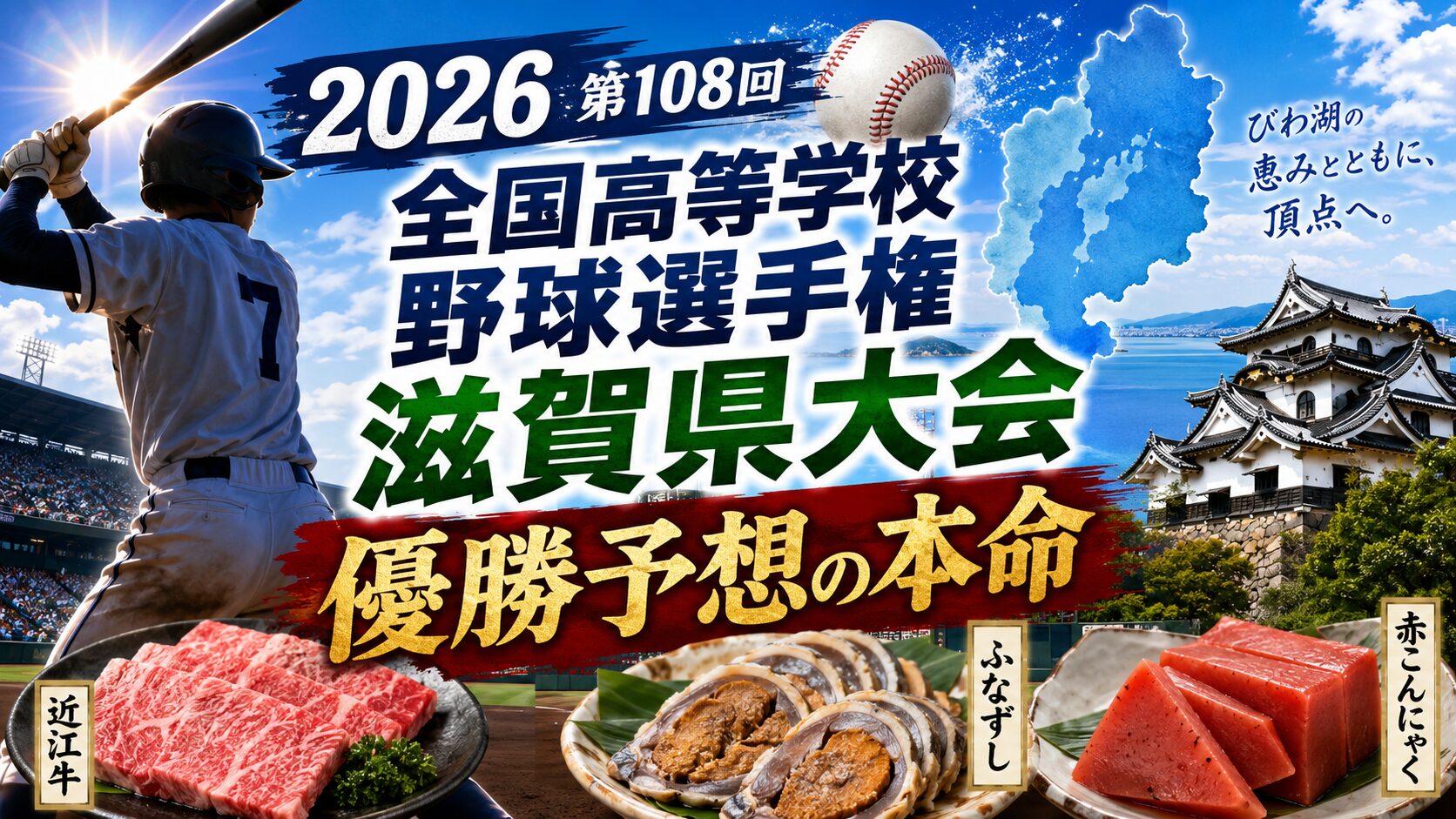 2026第108回全国高等学校野球選手権滋賀県大会優勝予想の本命