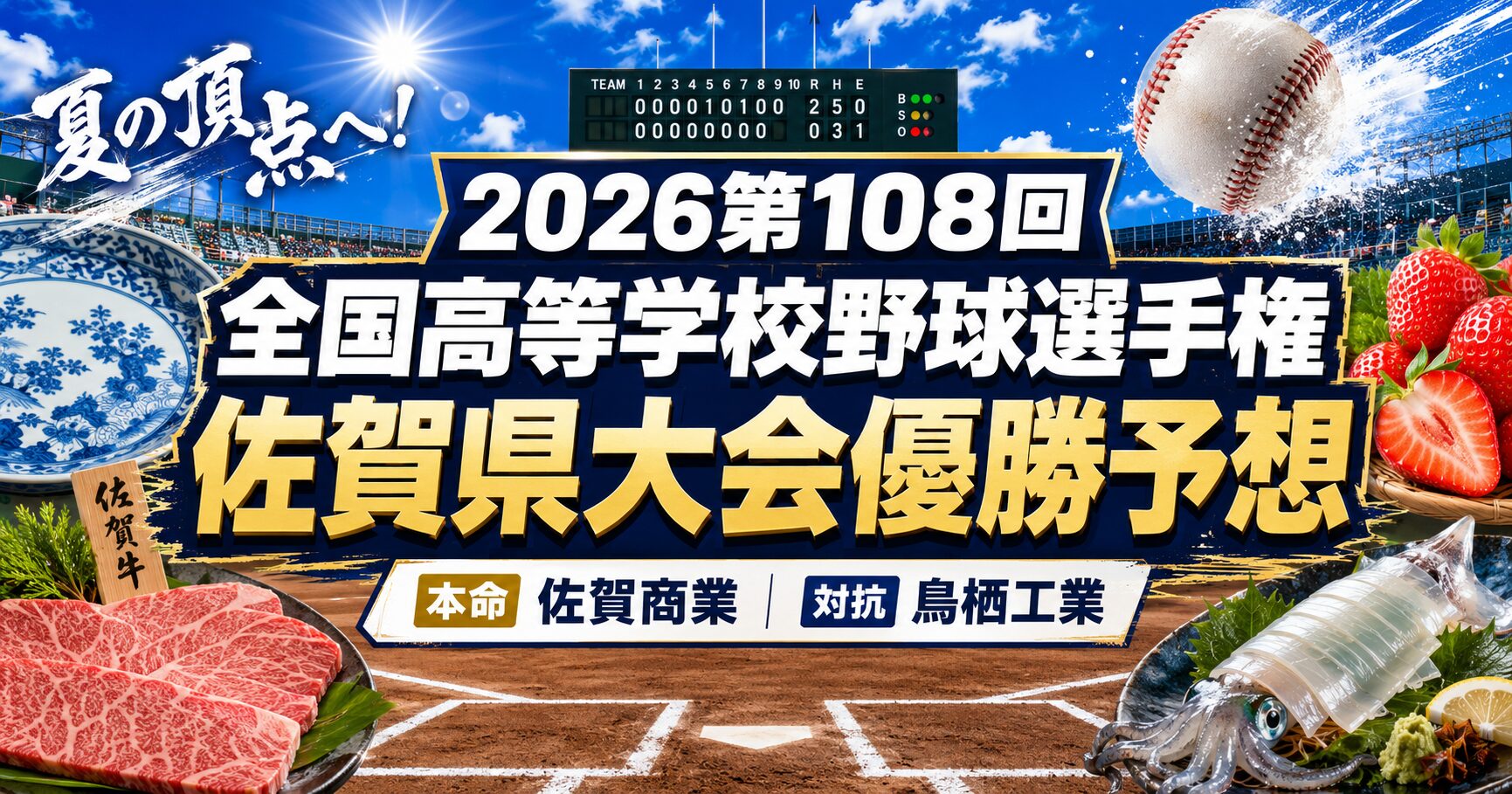 2026第108回全国高等学校野球選手権佐賀県大会優勝予想