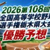 2026第108回全国高等学校野球選手権栃木県大会優勝予想
