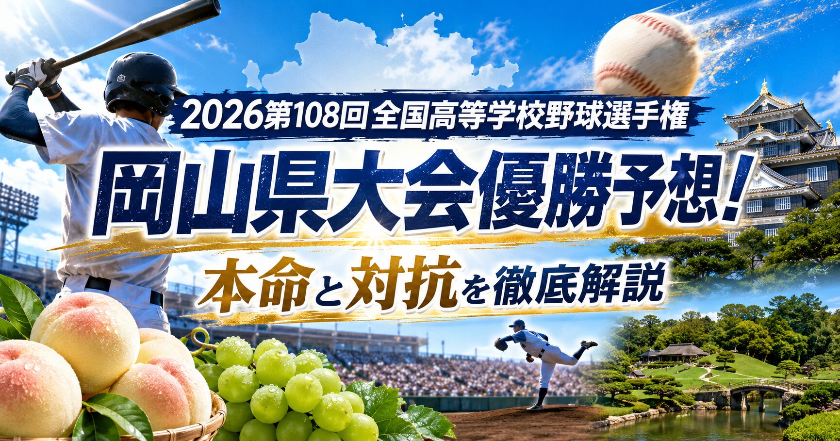 2026第108回岡山県大会優勝予想！本命と対抗を徹底解説